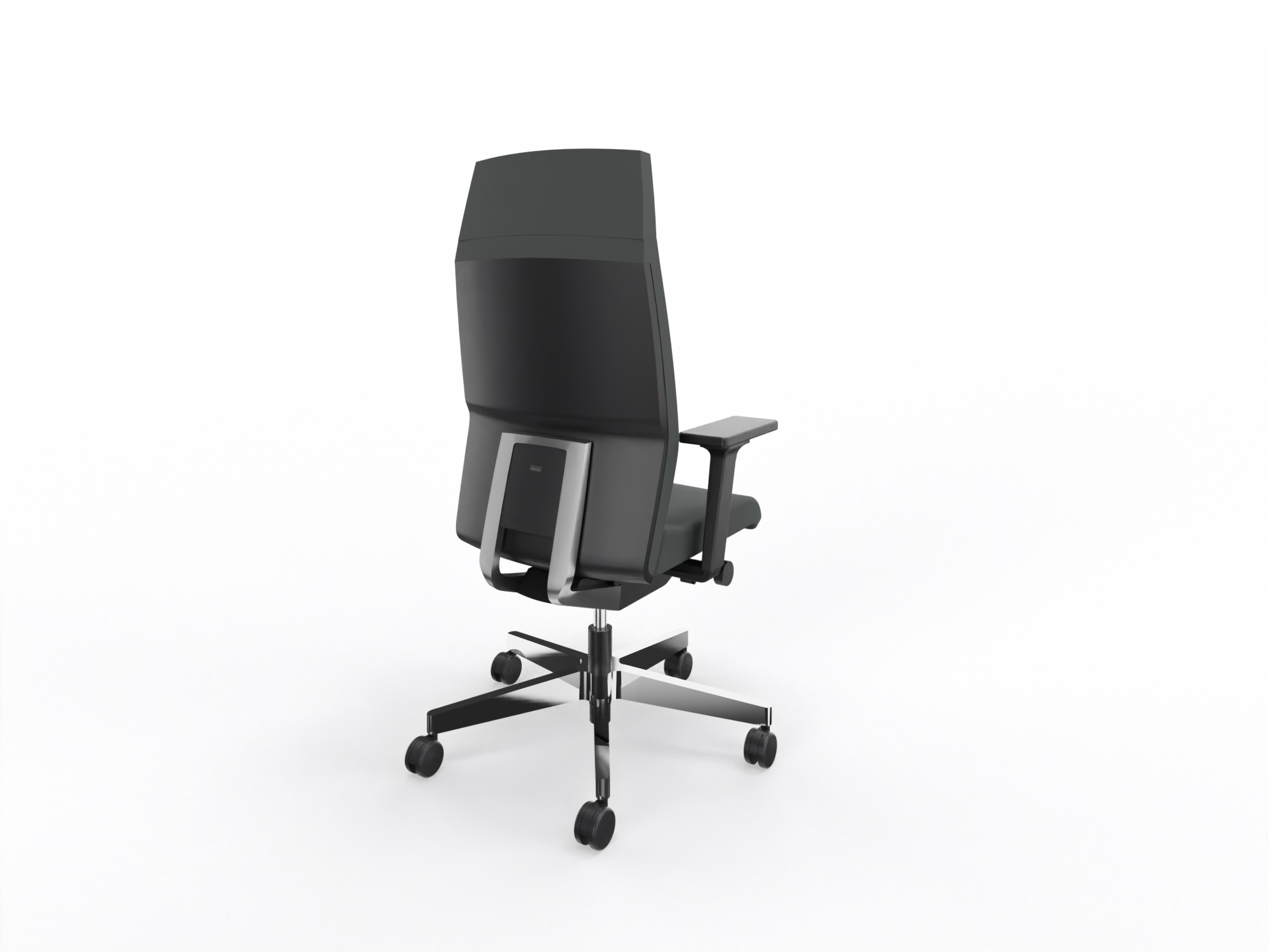 Interstuhl W400L, Bezugsstoff grau, Chromgestell mit weichen Rollen