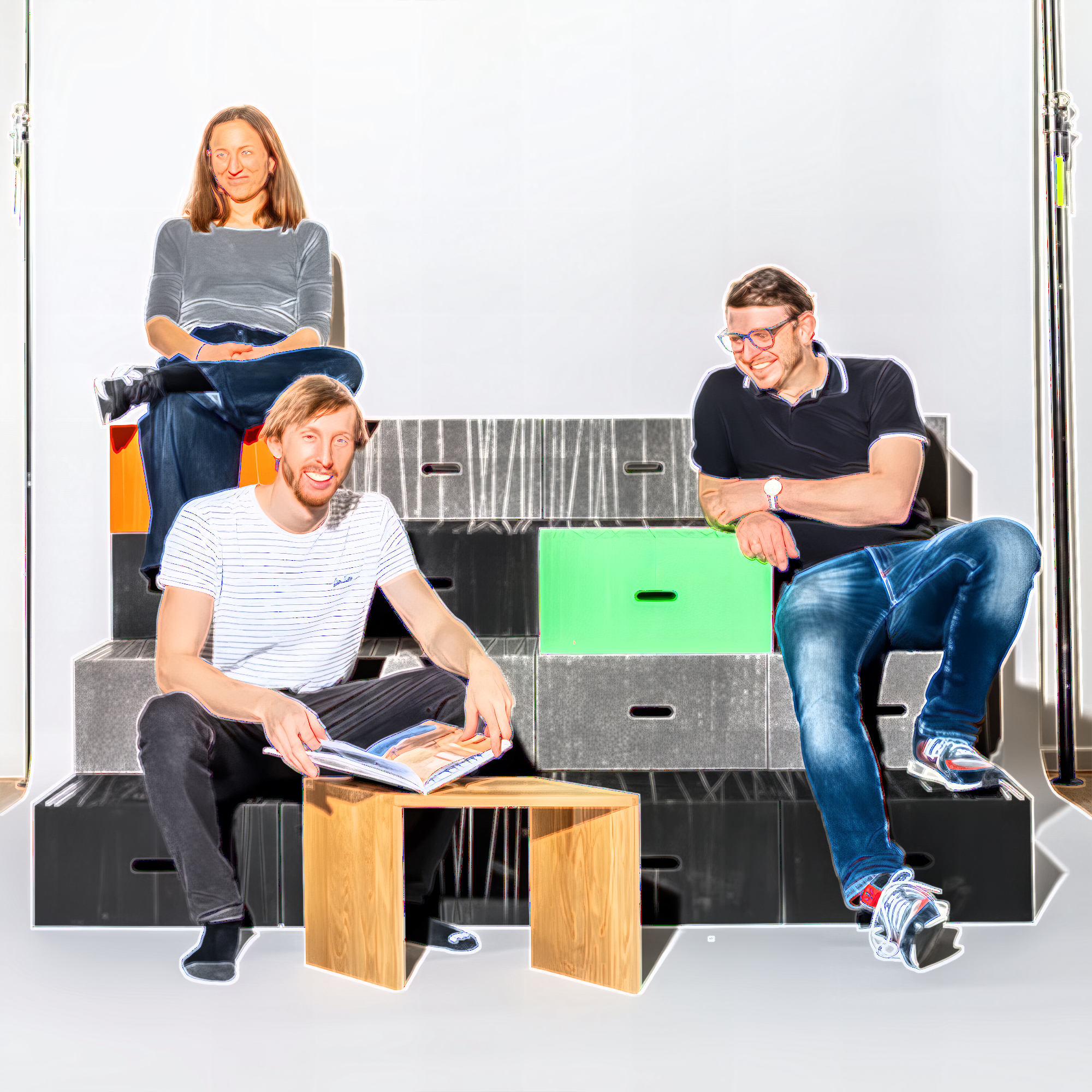 Xbrick® Sitztribüne bunt