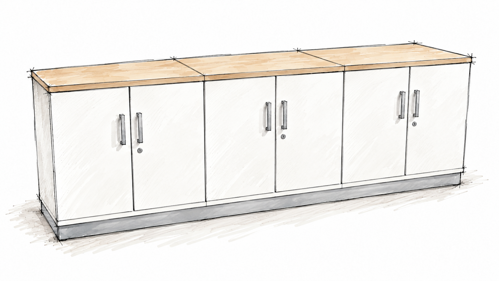 Aktenschrank 2 OH 2400 mm 